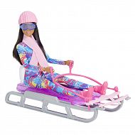 Barbie Sporty zimowe - Lalka na sankach HGM74