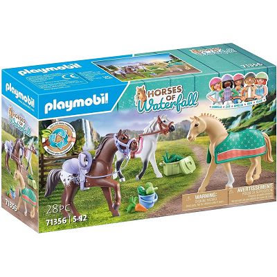 Playmobil Horse of Waterfall -  3 konie: Morgan, Quarter Horse i Angloar 71356