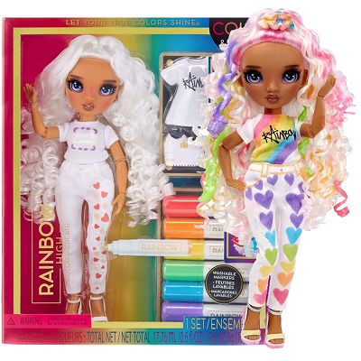 Rainbow High Modna lalka Color & Create lalka z fioletowymi oczami 594147