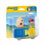 Playmobil - Pracownik budowlany z taczką 6961
