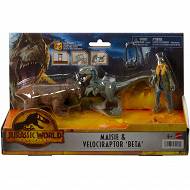 Jurassic World - Dinozaury + figurka Maisie & Velociraptor Beta HGP78