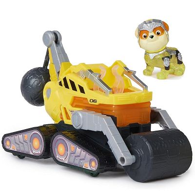 Psi Patrol Movie2 - Pojazd budowlany ze światłem i dźwiękiem + figurka Rubble 20143010